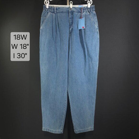 NWT Vintage Gloria Vanderbilt Jeans Womens Plus 18W 90s Mom High Waisted Tapered - Picture 1 of 8